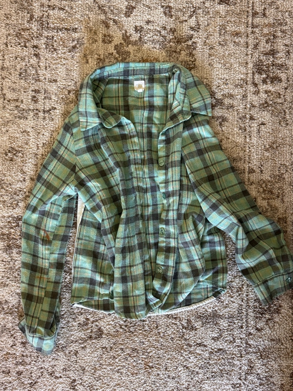 Kids Green Plaid Button-Up Shirt